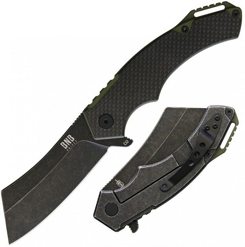 BucknBear EDC Cleaver Lockblade Pocket Knife - BNB-BNB42395C 