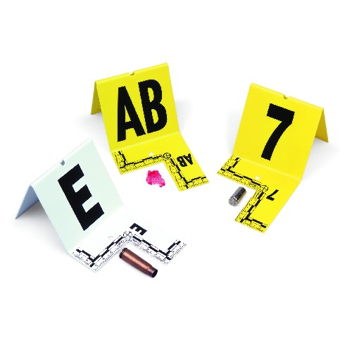 EVI-PAQ Cut-Out ID Tents Yellow A-Z Labels - EP-IDTC-A26Y 