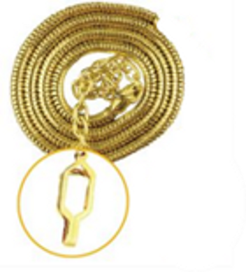 Heros Pride Whistle Chain with Epaulette Clasp Gold - HERO-4014G 