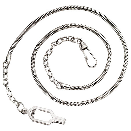 Heros Pride Whistle Chain with Epaulette Clasp Nickel - HERO-4014N 