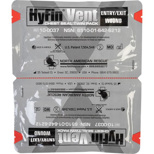 North American Rescue HyFin Vent Chest Seal - Twin Pack - NAR-10-0037 