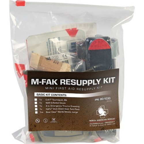 North American Rescue M-FAK Resupply Kit - Basic - NAR-80-1030 