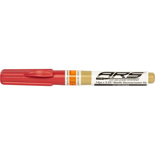 North American Rescue Needle Decompression (ARS) - 14 Gauge x 3.25 Inch - NAR-ZZ-0056 