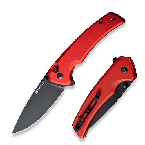 SN-S21022B-2 SENCUT Serene Flipper Folding Pocket Knife Aluminum Handle Black 