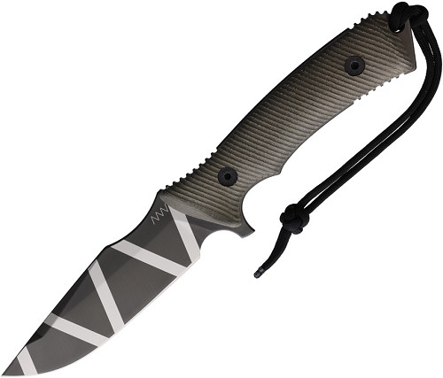 Acta Non Verba M311 Spelter Fixed Blade Knife Elmax Camo Olive - ANVM311026 