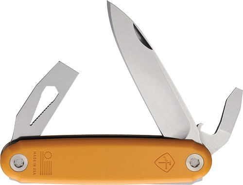 American Service Knife Jefferson DP Multi Function Pocket Knife Orange - ASK001ORG 