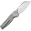 ATZ1871GGY Artisan Cleo Button Lock Pocket Knife Titanium 