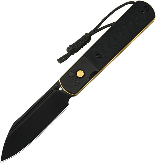 Artisan Holm Button Lock Pocket Knife PVD - ATZ1875PBG 