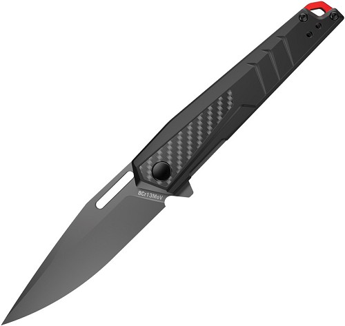 Real Avid RAV 5 Linerlock Pocket Knife Spring Assisted Black - AVRAV5 