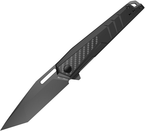 Real Avid RAV 6 Linerlock Pocket Knife Spring Assisted Black - AVRAV6 