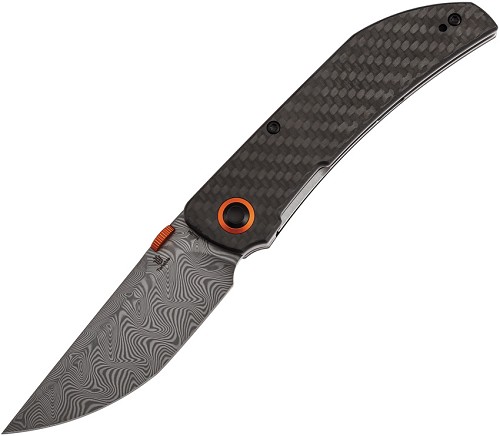 Tenable Tarkin Linerlock Pocket Knife Carbon Fiber Damascus - B1078A4 