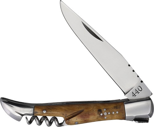 Baladeo Laguiole Pocket Knife with Corkscrew Olive Wood - BALDUB1045 