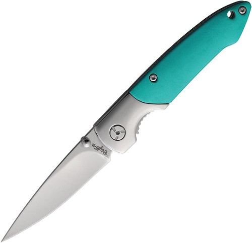 Brighten Blades Not So Heavy Metal Teal Linerlock Pocket Knife - BB146B 