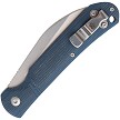 BC484MB Bear & Son 4.5 Inch Blue Jean Micarta Wharncliff Slip Joint Pocket Knife 