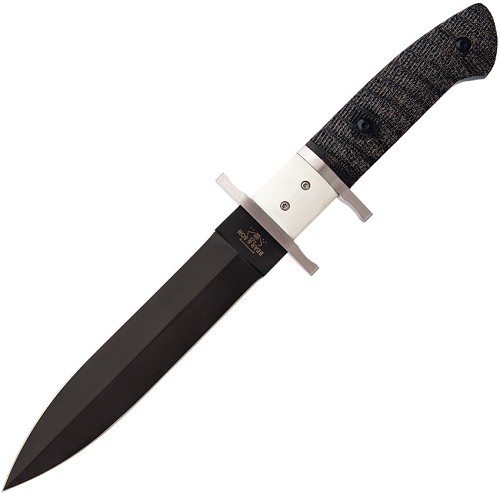 Bear & Son 11 1/4 Inch Subhilt Double Edge Fixed Blade Knife - BC495 