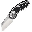 Begg Micro Burst Button Lock Pocket Knife Checkered Black - BG060 