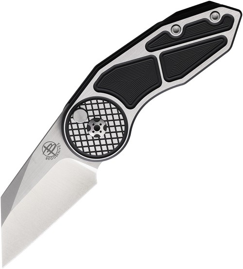Begg Micro Burst Button Lock Pocket Knife Checkered Black - BG060 