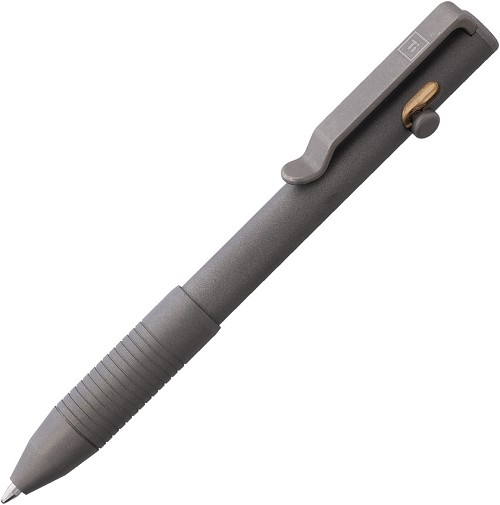 Big Idea Design USA Bolt Action Pen Titanium Stonewash - BIG563309 