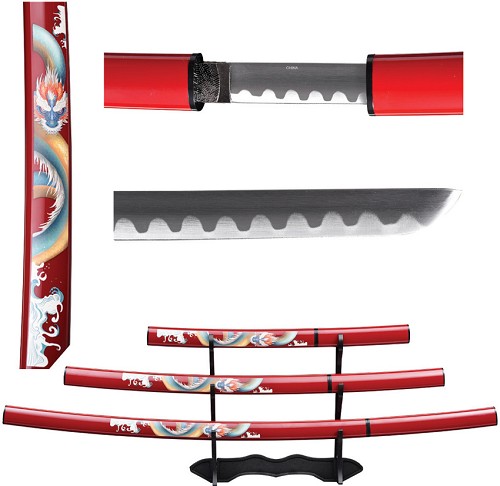 Bishamon Samurai Sword 3 Piece Set - BMNSA122BDD 