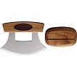 B Merry Birchwood Handle with Leather Inlay Ulu - BMRUBL26 