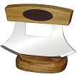 BMRUBL26 B Merry Birchwood Handle with Leather Inlay Ulu 