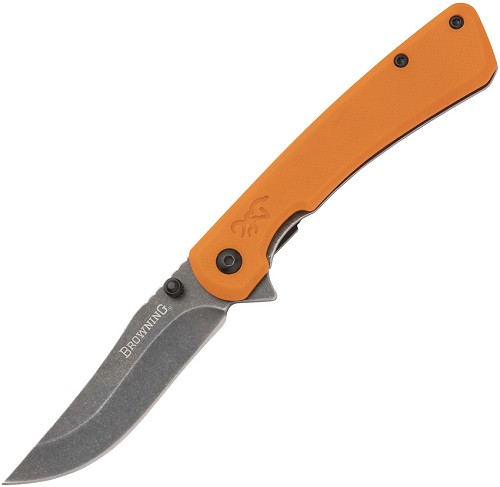 Browning Branded Rock Framelock Pocket Knife Orange - BR0560 