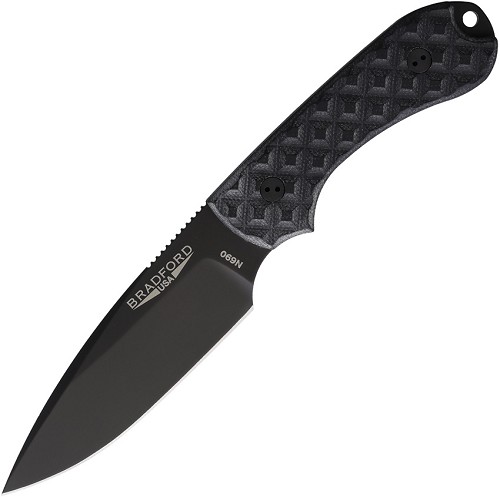 Bradford Guardian 3 Fixed Blade Knife Textured Black - BRAD3FE001B 