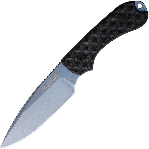 Bradford Knives Guardian 3 Fixed Blade Knife Blue PVD G10 - BRAD3FE001PA 