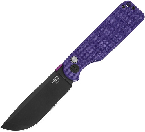 Bestech Knives Glok Button Lock Pocket Knife Purple - BTKG55D 
