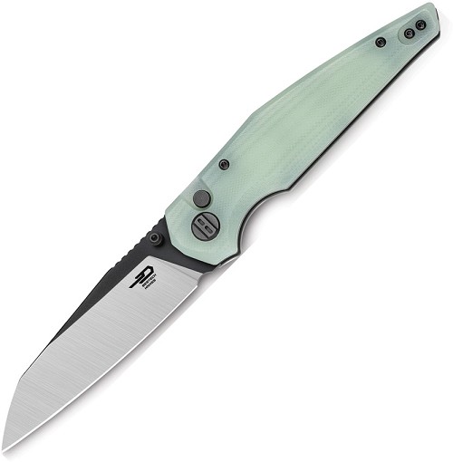 Bestech Snakebird Button Lock Pocket Knife Jade - BTKG58D 