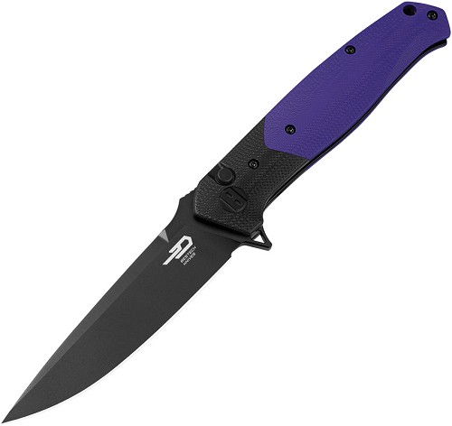 Bestech Swordfish Button Lock Pocket Knife Purple - BTKG62C 