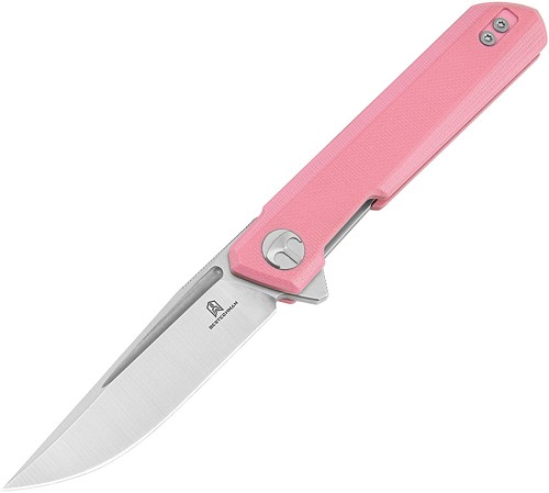 Bestech Knives Miniature Dundee Linerlock Pocket Knife Pink - BTKMK03B 