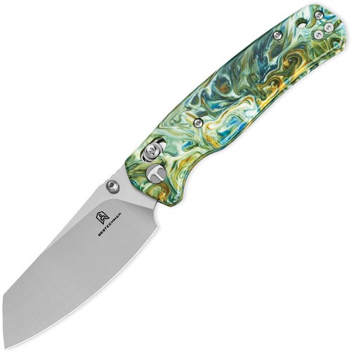 Bestech Cicadas Wing Button Lock Pocket Knife Resin - BTKMK06P 