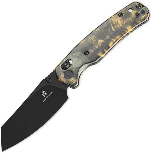 Bestech Cicadas Wing Button Lock Pocket Knife Resin - BTKMK06S 