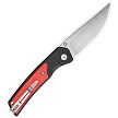 Bestech Icebreaker Button Lock Pocket Knife Black Red - BTKMK16A 