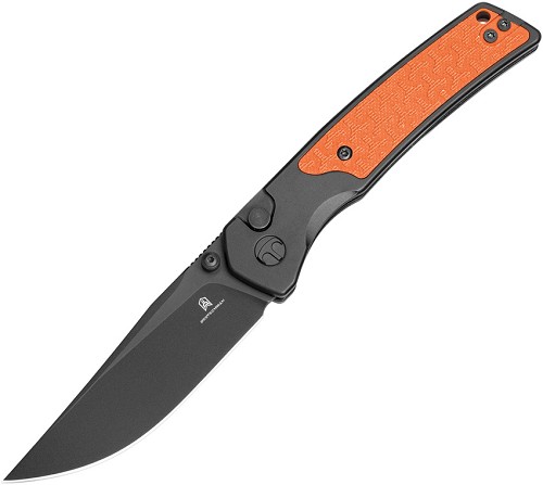 Bestech Icebreaker Button Lock Pocket Knife Black Orange - BTKMK16D 
