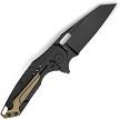 BTKT2308B Bestech Nyxie 3 Framelock Pocket Knife Titanium Black 