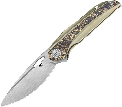 Bestech SENU Framelock Pocket Knife Titanium Fat Carbon Fiber - BTKT2601C 
