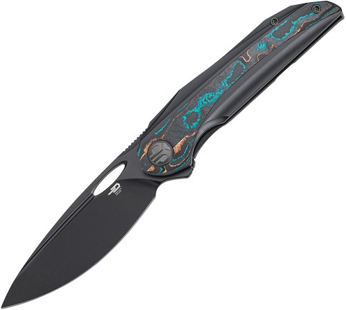 Bestech SENU Framelock Pocket Knife Titanium Camo Carbon Fiber - BTKT2601D 