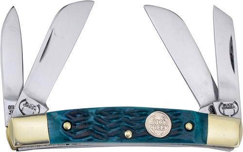 Buck Creek Bobcat Pocket Knife Green Pick Bone - BUC664GPB 