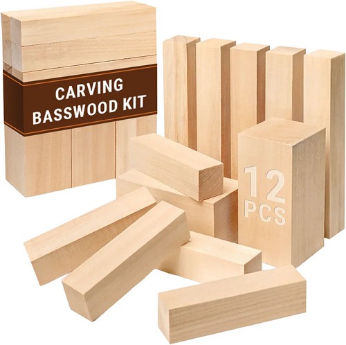 BEAVERCRAFT Carving Blocks Set 12 Piece - BVRBW12 