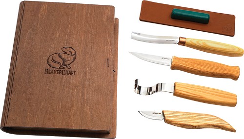 BEAVERCRAFT Spoon and Kuksa Carving Knife Set - BVRS43BOOK 