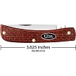 CA12273 Case Cutlery Sod Buster Jr Pocket Knife Red Micarta 
