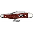 CA12276 Case Cutlery Seahorse Whittler Pocket Knife Red Burlap 
