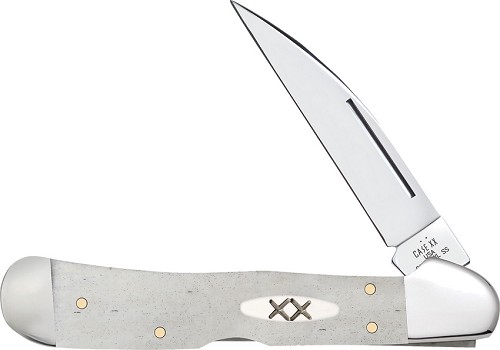 Case Cutlery Natural Bone Small Copperlock Pocket Knife - CA13319 