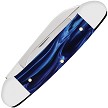 CA23447 Case Cutlery Canoe Pocket Knife Blue Pearl Kirinite 