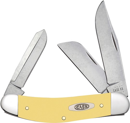 Case Cutlery Sowbelly Pocket Knife Yellow Synthetic - CA30118 