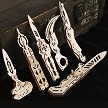 CBGPZ03K Caliber Gourmet Wood Knife Puzzle Set 