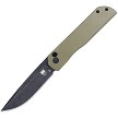 Cobratec Prowler Button Lock Pocket Knife Drop Point OD Green - CBTPLRODBD 