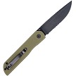 CBTPLRODBDS Cobratec Prowler Button Lock Pocket Knife Drop Point OD Green 